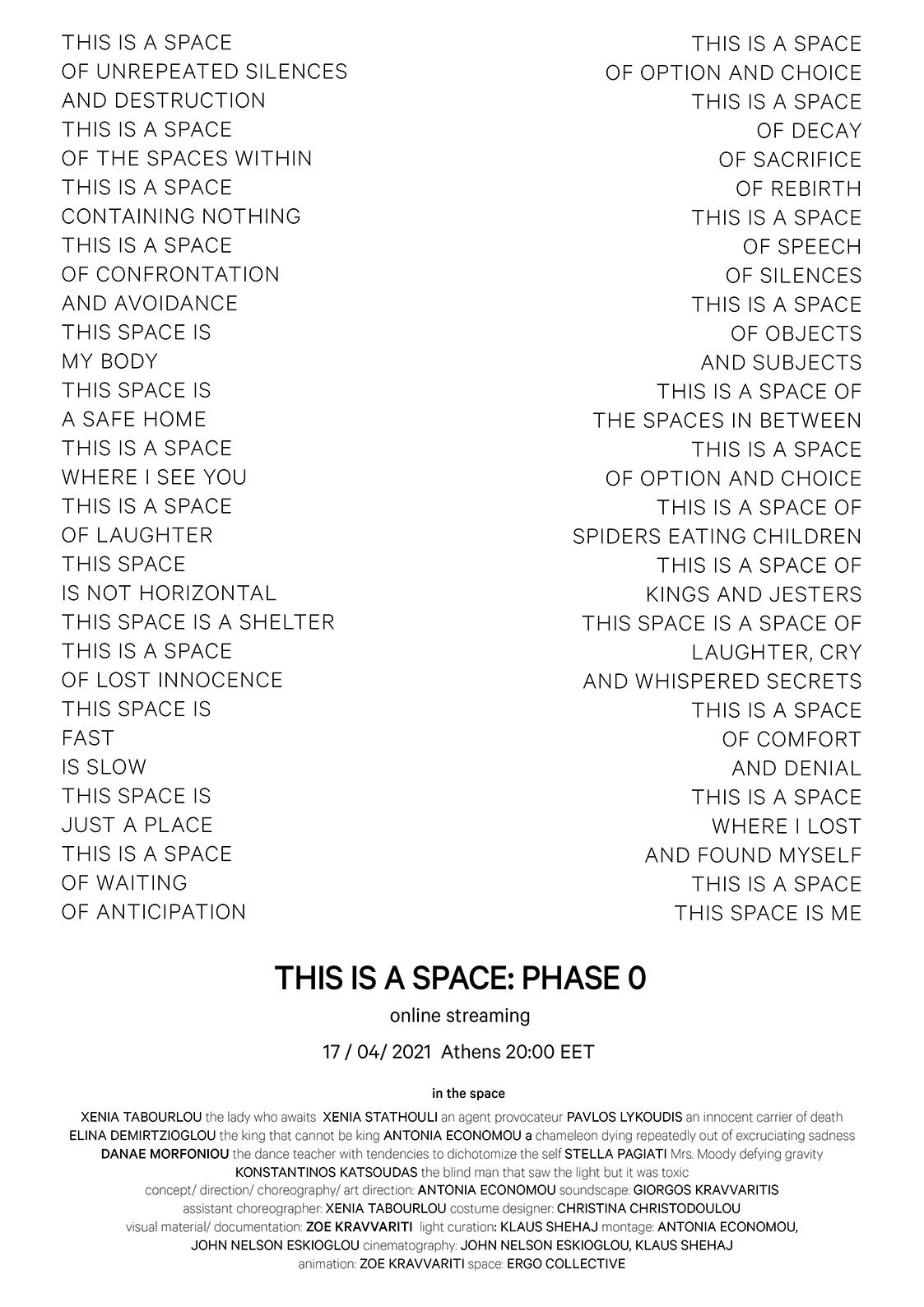 THIS IS A SPACE: Phase 0 18
