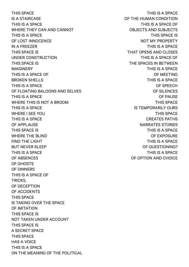 THIS IS A SPACE: Phase 0 1